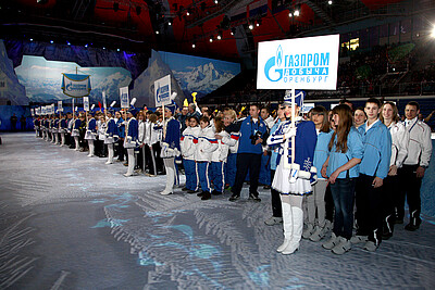 Делегация ООО "Газпром добыча Оренбург" на церемонии открытия спартакиады 2012 года в Екатеринбурге