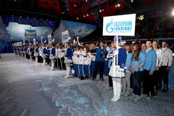 Делегация ООО «Газпром добыча Оренбург» на церемонии открытия спартакиады 2012 года в Екатеринбурге